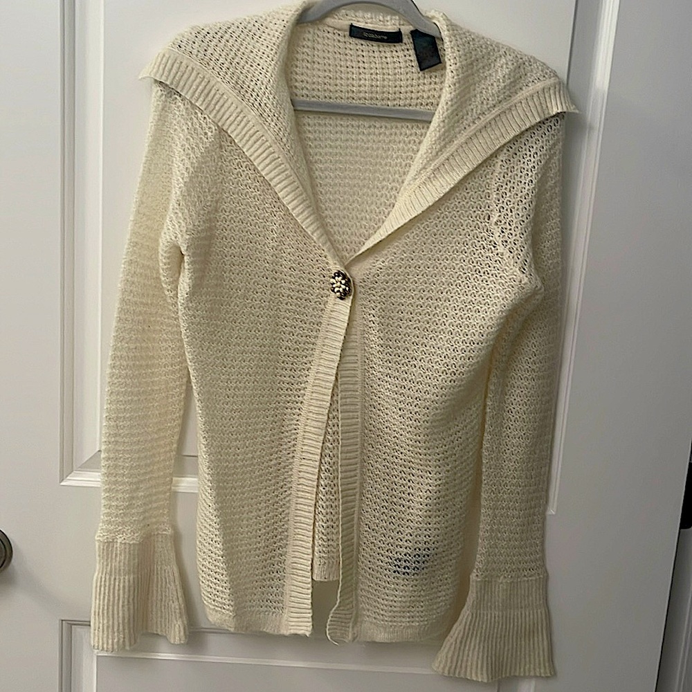 Vintage Liz Claiborne Cardigan Sweater/soft/Bell cuff